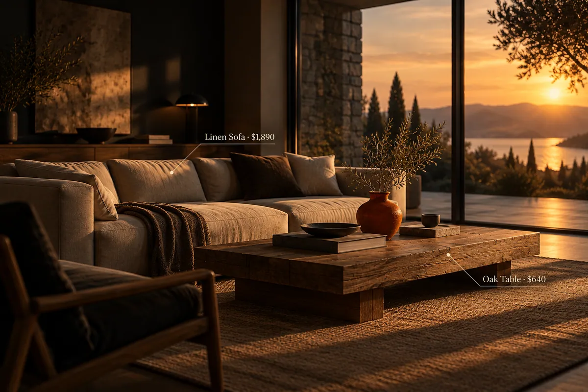 Shop the room: tap a piece